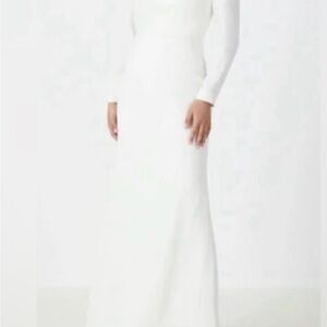 BCBG Classic Faye White Long Sleeve Dress